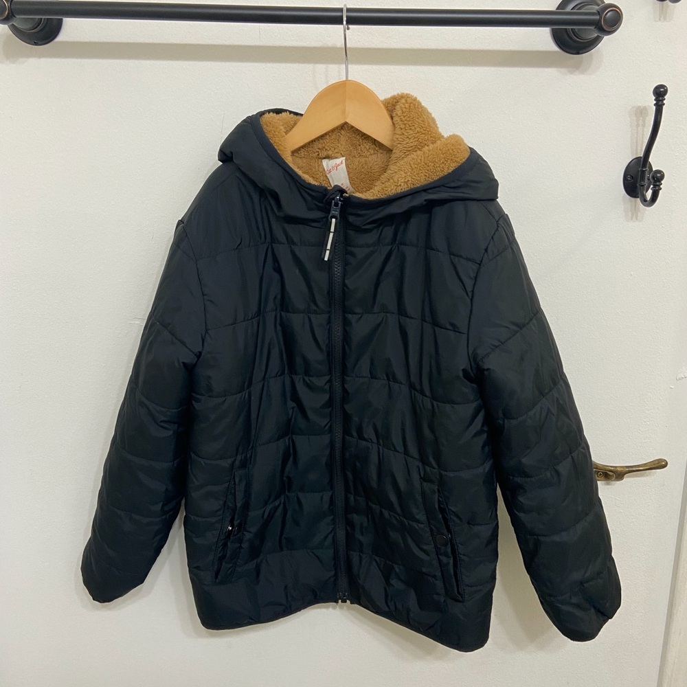 Target Cat & Jack Kids Boys Black Puffer Jacket with Hood